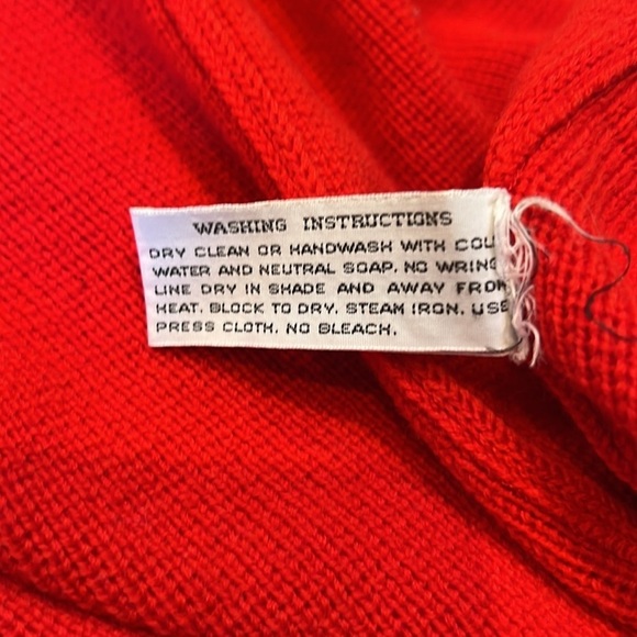 Brioni Roma Red Vintage Polo 100% Lana (Wool) Cardigan - Picture 10 of 12